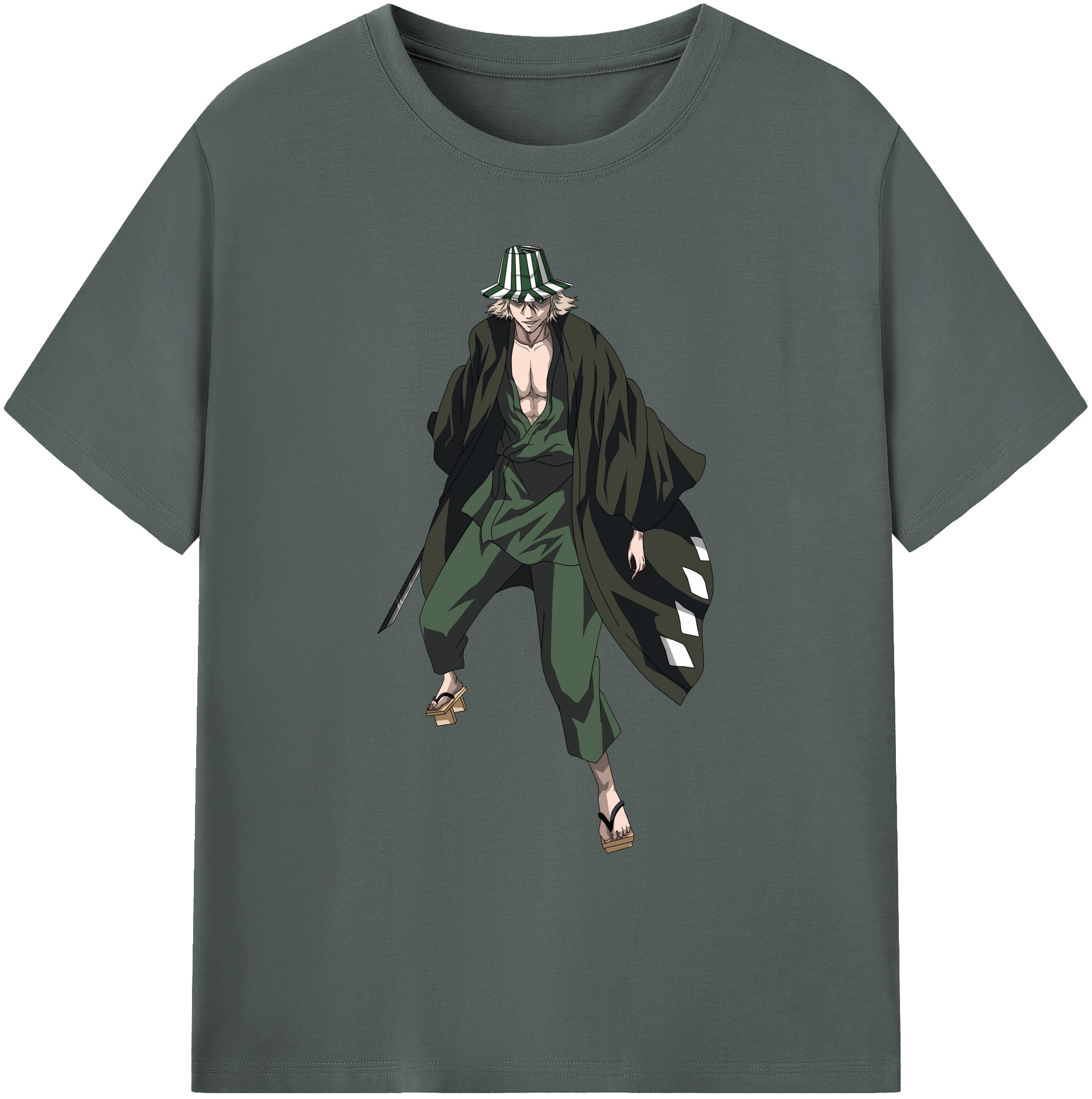 （画像用） "ブリーチ 浦原 喜助（うらはら きすけ） BLEACH Urahara Kisuke " 綿100％ メンズ半袖Tシャツ｜肌触りやわらか＆通気性